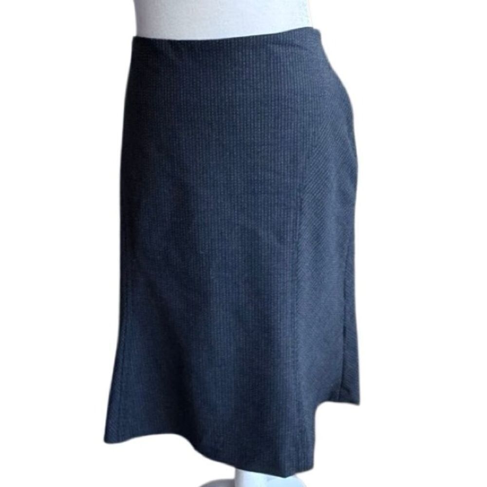 Classiques Entier Y2K Gray Pencil Skirt Pinstripe Wool Fluted Lined SZ 6